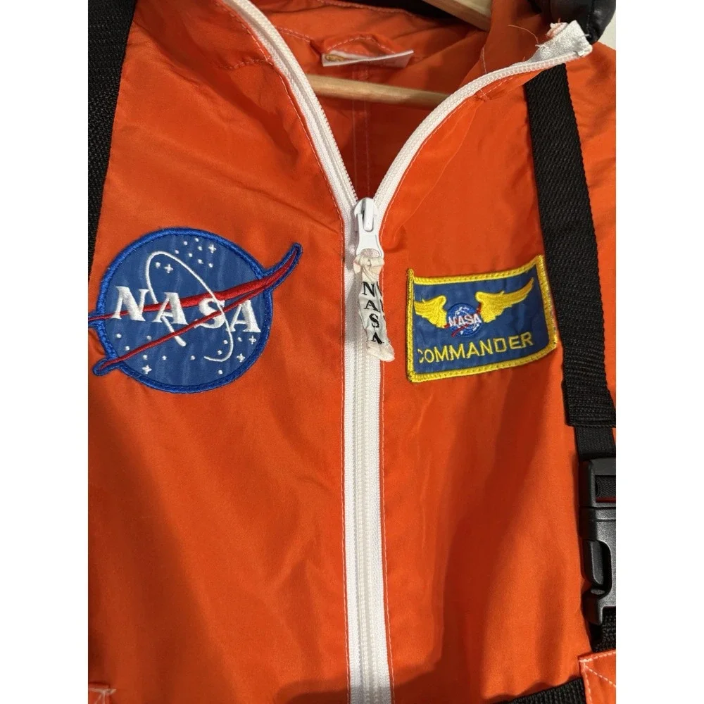 Aeromax NASA Astronaut Costume Jumpsuit Size 4-6 Orange Commander Space Suit